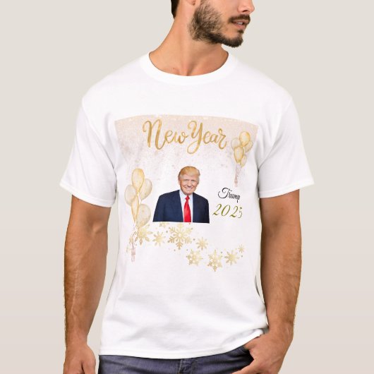 Maatwerk T-shirt Gelukkig Nieuwjaar (Voorkant)