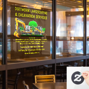 Maatwerk Uitgraving Landschapsdiensten Contract Raamsticker