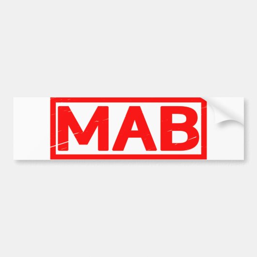 Mab Stamp Bumpersticker (Voorkant)