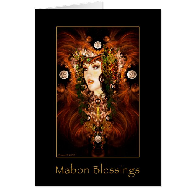 Mabon Blessings - Autumn Goddess Card (Voorkant)