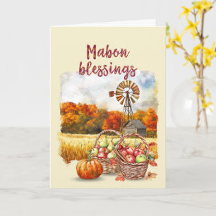 Mabon Blessings Wiccan Pagan Wenskaart Kaart
