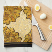 Mabon Equinox-eiken bladeren Theedoek (Quarter Fold)