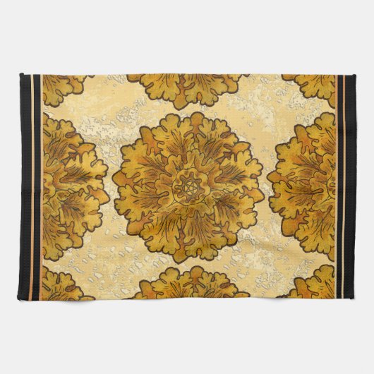 Mabon Equinox-eiken bladeren Theedoek (Horizontaal)