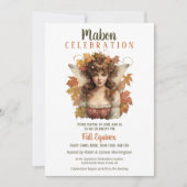 Mabon Harvest Herfst Equinox Retro Fairy Kaart (Voorkant)