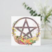 Mabon Harvest Pentacle Herfst Equinox Kaart (Staand voorkant)