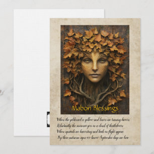 Mabon Herfst Equinox Wenskaart Bedankkaart