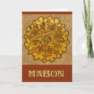 Mabon Oak Leaves Feestdagen Kaart