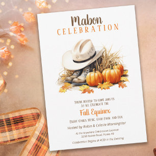 Mabon Oogst Herfst Equinox Laarzen & Pompoenen Kaart