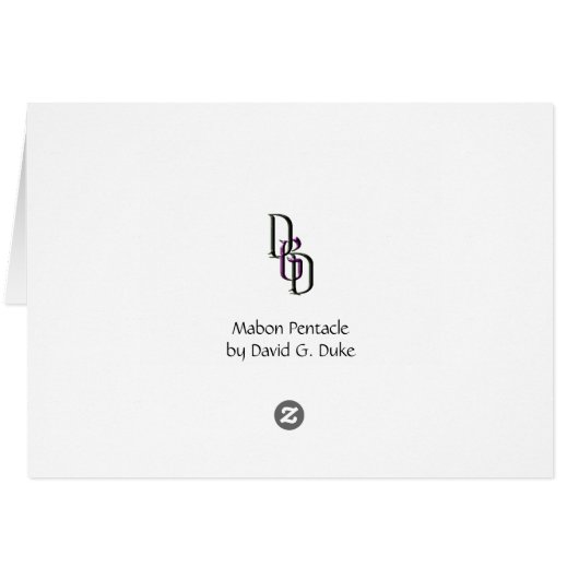 Mabon Pentacle (Achterkant Horizontaal)