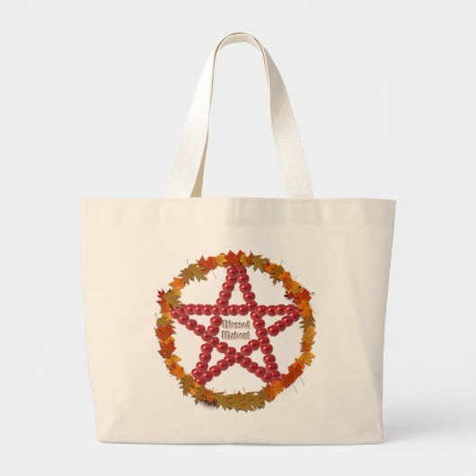 Mabon Pentacle Grote Tote Bag (Voorkant)