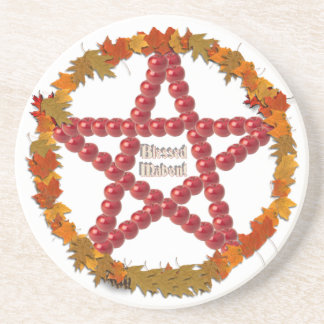 Mabon Pentacle Zandsteen Onderzetter