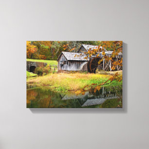 Mabry Mill dans la toile d'automne
