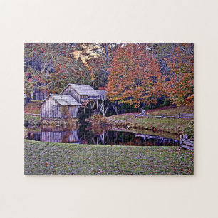 Mabry Mill dans le puzzle d'automne