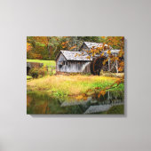 Mabry Mill in de herfst Canvas Afdruk (Voorkant)