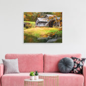 Mabry Mill in de herfst Canvas Afdruk (Insitu (Woonkamer))
