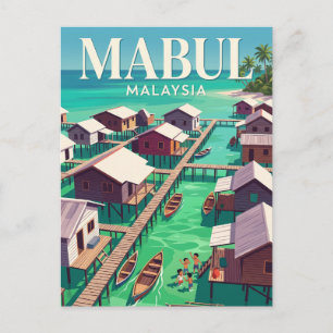 Mabul-eiland Maleisië Briefkaart