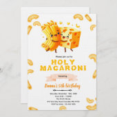 Mac and Cheese Birthday Invitation Kaart (Voorkant / Achterkant)