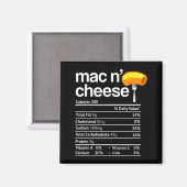 Mac And Cheese Nutrition Funny Thanksgiving Mac N' Magneet (Voorkant / Achterkant)