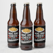 Mac and Cheese Valentijn Mac n Cheese Lover Gift Bier Etiket (Flessen)