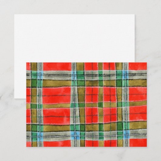 MAC BAIN TARTAN 3,5x5 Carte Plate / Horizontal (Devant / Derrière)