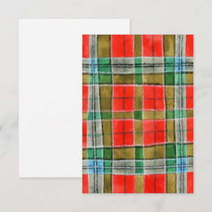 MAC BAIN TARTAN 3.5x5 Carte plate / Verticale