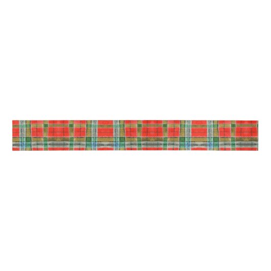 MAC BAIN TARTAN 3"Breed Grosgrain Lint (Voorkant)