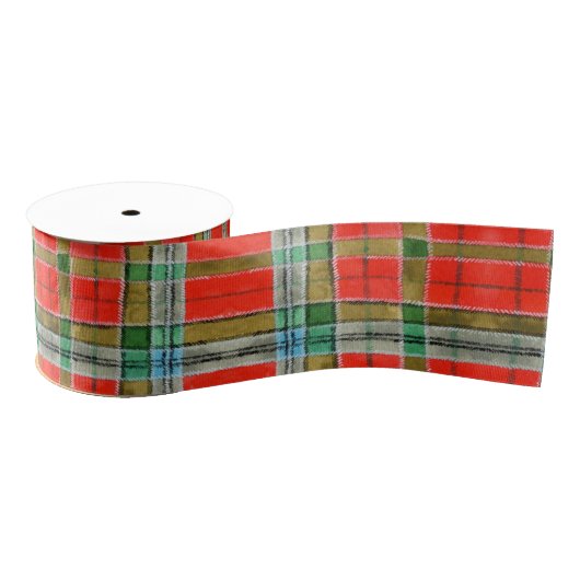 MAC BAIN TARTAN 3"Breed Grosgrain Lint (Spoel)