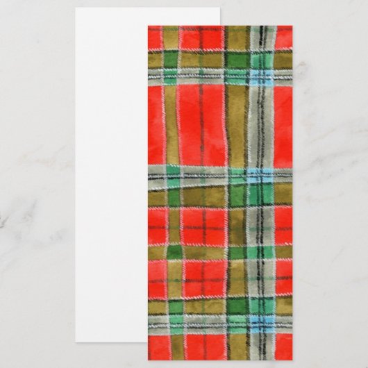 MAC BAIN TARTAN 4x9,25 Carte plate / Verticale (Devant / Derrière)