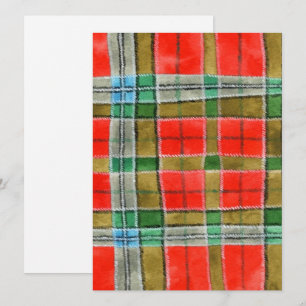MAC BAIN TARTAN 5.5x7.5 Carte plate / Verticale