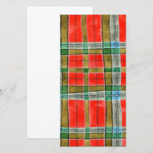 MAC BAIN TARTAN 8x4 Carte Plate / Verticale