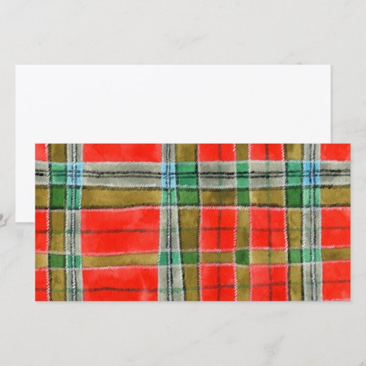 MAC BAIN TARTAN 8x4 Platte kaart / Horizontaal (Voorkant / Achterkant)