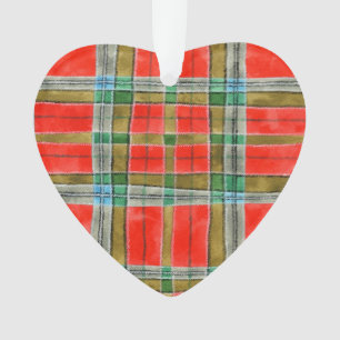 MAC BAIN TARTAN Acryl Hart Ornament