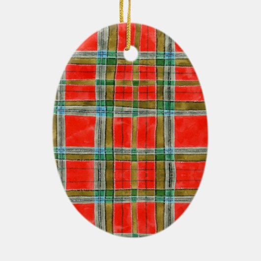 MAC BAIN TARTAN céramique ornement ovale (Dos)