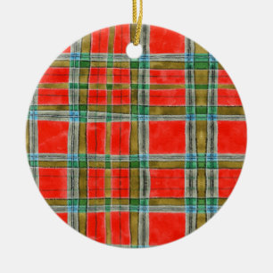 MAC BAIN TARTAN Cercle en céramique ornement