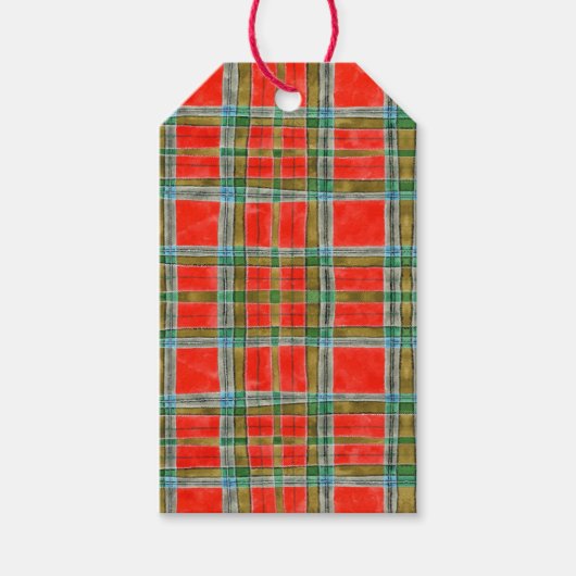 MAC BAIN TARTAN Gift Labels Cadeaulabel (Voorkant)
