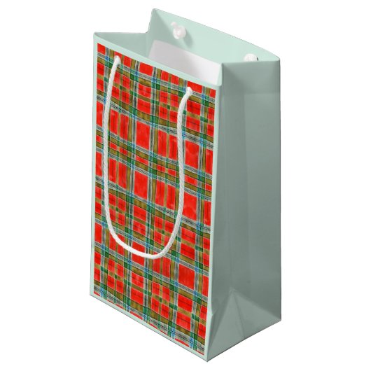 MAC BAIN TARTAN Kleine Gift Bag Klein Cadeauzakje (Voorkant Gekanteld)