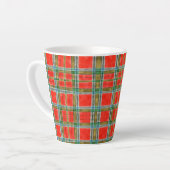 MAC BAIN TARTAN Latte Mug (Angle gauche)