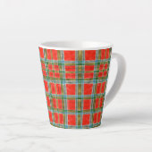 MAC BAIN TARTAN Latte Mug (Angle droit)