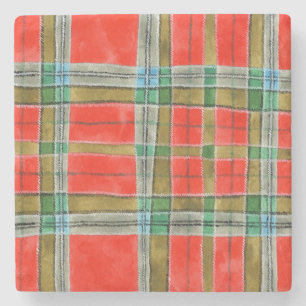 MAC BAIN TARTAN Marmeren Stenen Onderzetter