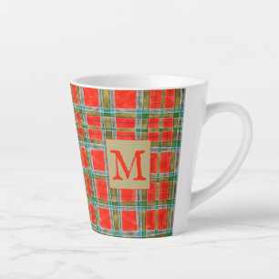 MAC BAIN TARTAN Mug à Latte + Initiale