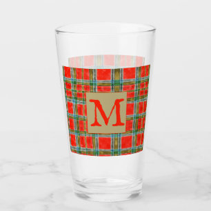 MAC BAIN TARTAN Pintglas + Initiaal Glas
