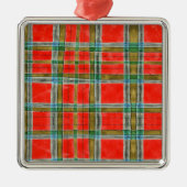 MAC BAIN TARTAN Premium Square Ornament (Voorkant)