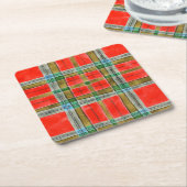 MAC BAIN TARTAN Square Paper Onderzetters (Schuin)