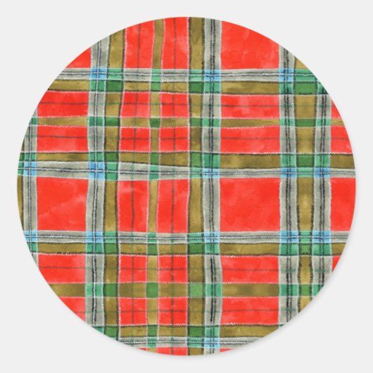MAC BAIN TARTAN Stickers petits ronds (Devant)