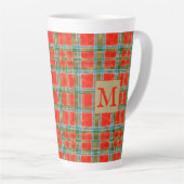 MAC BAIN TARTAN Tall Latte Mug + Initial (Angle droit)