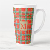 MAC BAIN TARTAN Tall Latte Mug + Initial (Droite)