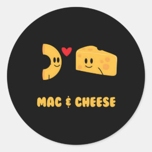 Mac Cheese Love Food Veggie Ronde Sticker