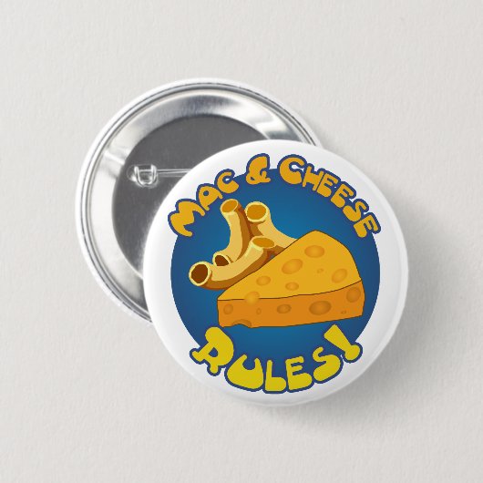Mac & Cheese Rules Button (Voorkant /achterkant)