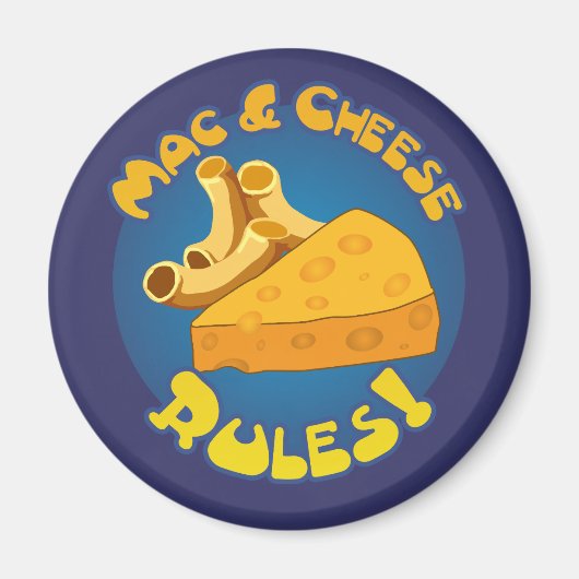 Mac & Cheese Rules Magnet Magneet (Voorkant)