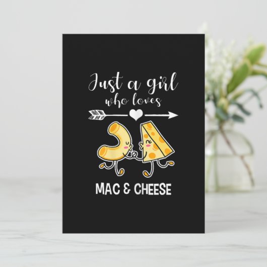 Mac & Cheese T-shirt Grappig Mac en Cheese Liefheb Feestdagenkaart (Staand voorkant)